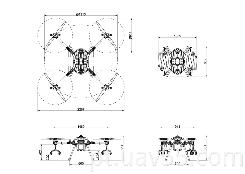 G20Q Farmer Quadcopter 20L Agriculture Sprayer Drone Frame